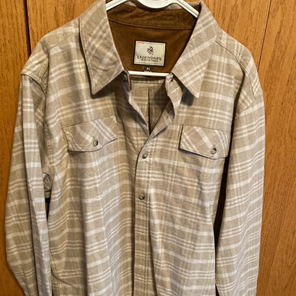 Legendary Whitetaills Flannel shirt sz XL Tan